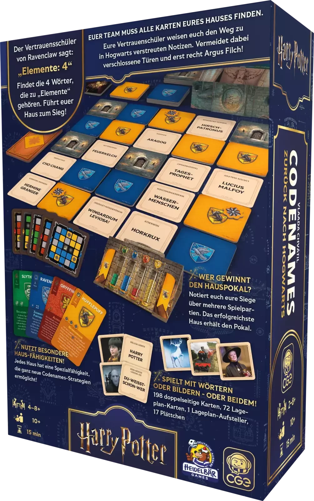 Codenames: Zurück nach Hogwarts Boxenrückseite