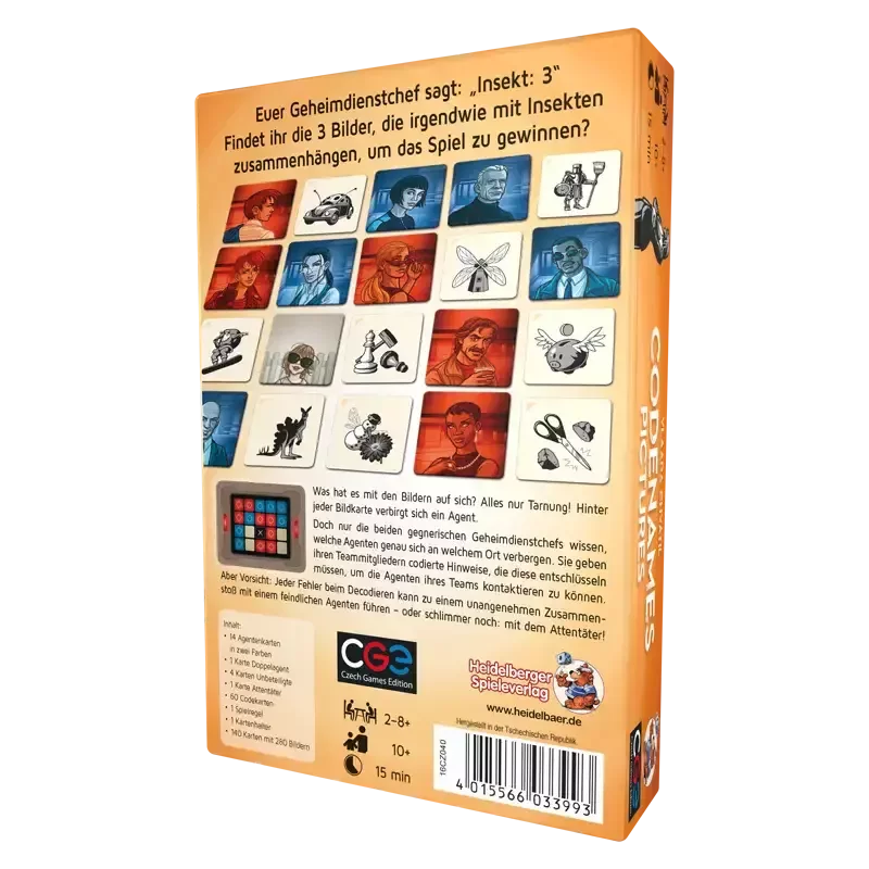 Codenames Pictures Boxrückseite