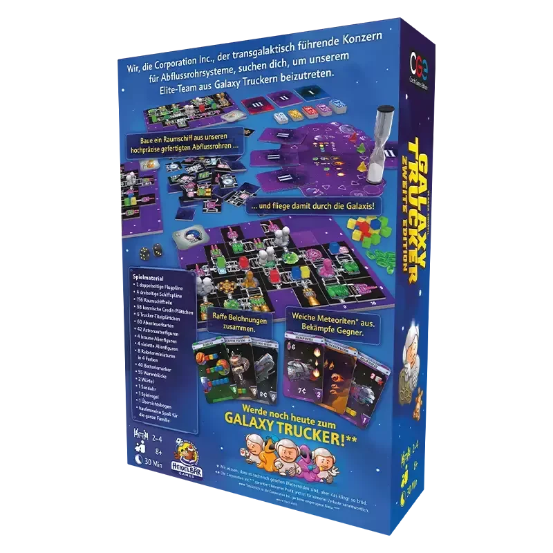 Galaxy Trucker 2. Edition Boxrückseite