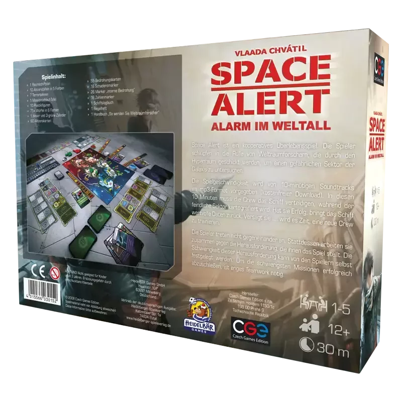Space Alert Boxrückseite