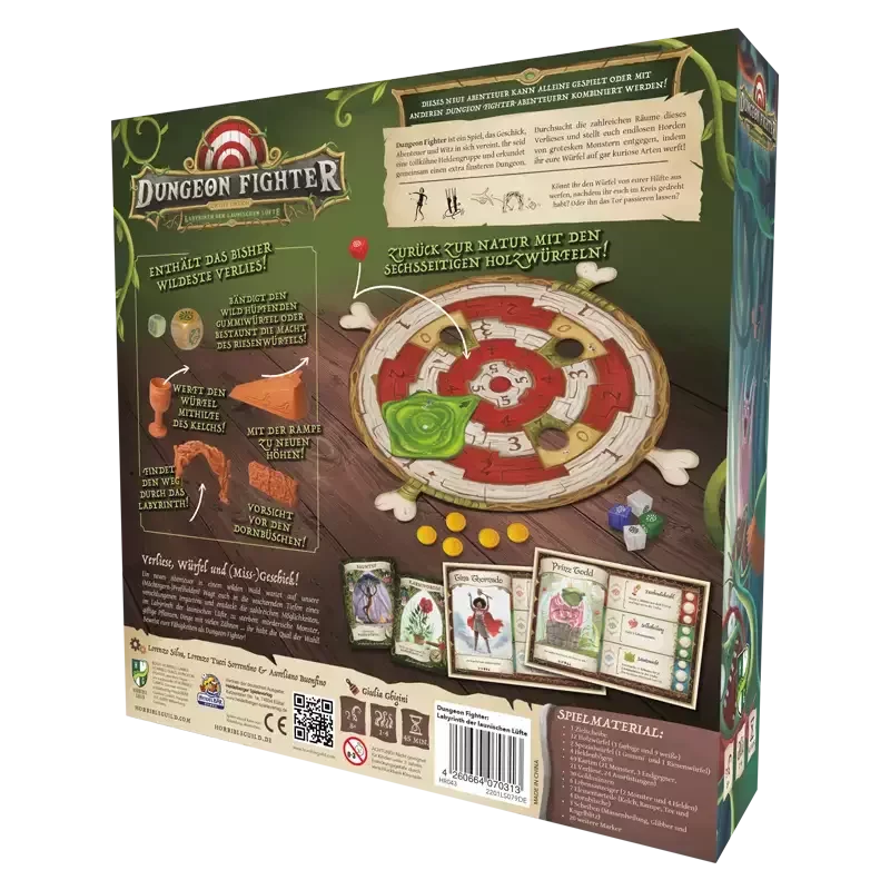 Dungeon Fighter: Das Labyrinth der launischen Lüfte Boxrückseite